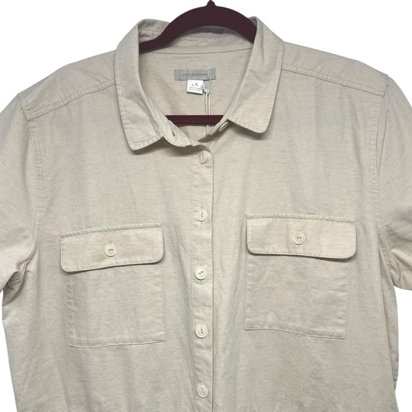 Outerknown NWT S.E.A. Organic Cotton Linen Natural Coveralls Jumpsuit Women’s XL - Picture 8 of 16